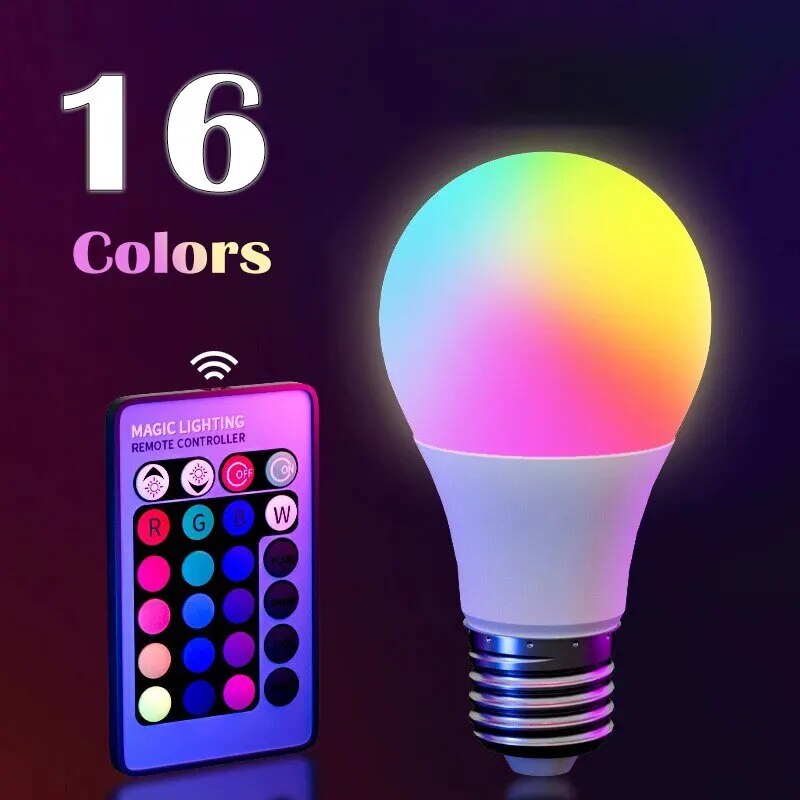 Electronics Gadgets For Home - Ampoule LED multicolore RGB, 16 couleurs,