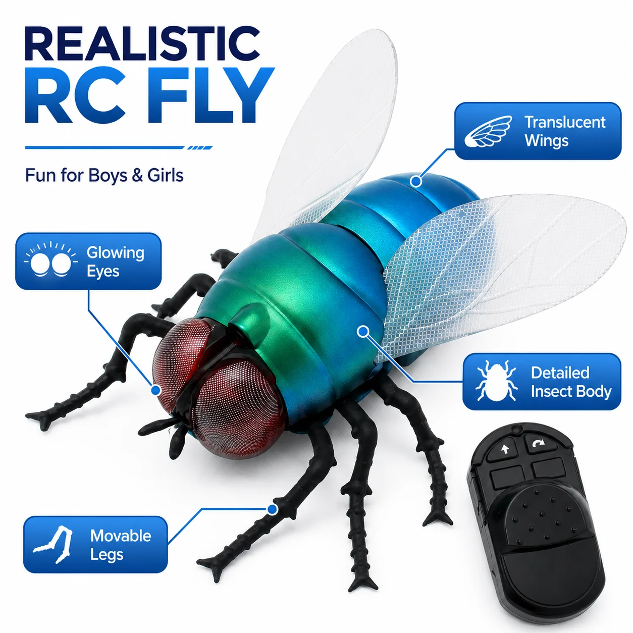 Electronics Gadgets For Kids - Jouet volant infrarouge RC, insecte réaliste