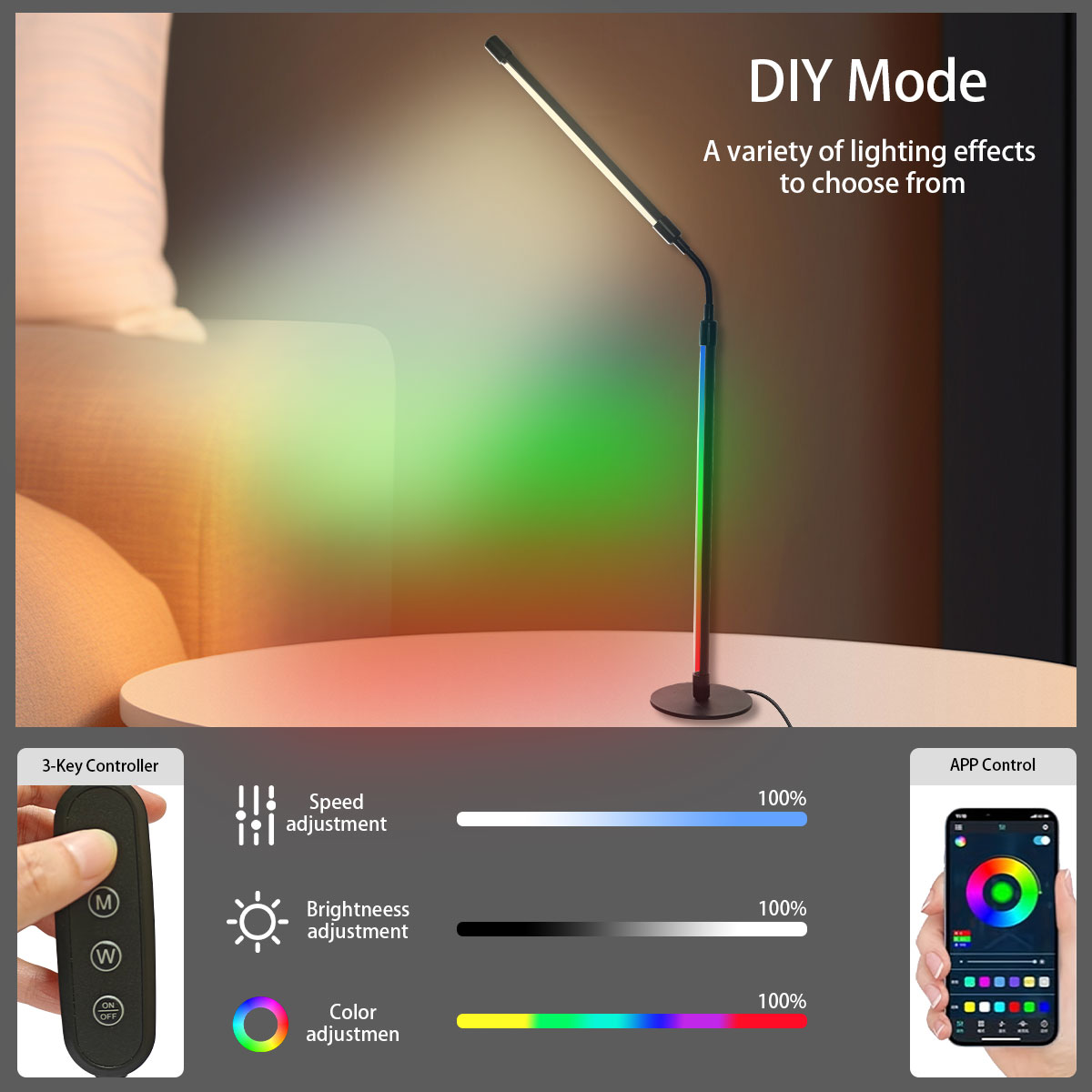 Lampe de bureau LED intelligen - Rgb Desk Lamp Smart avis et prix