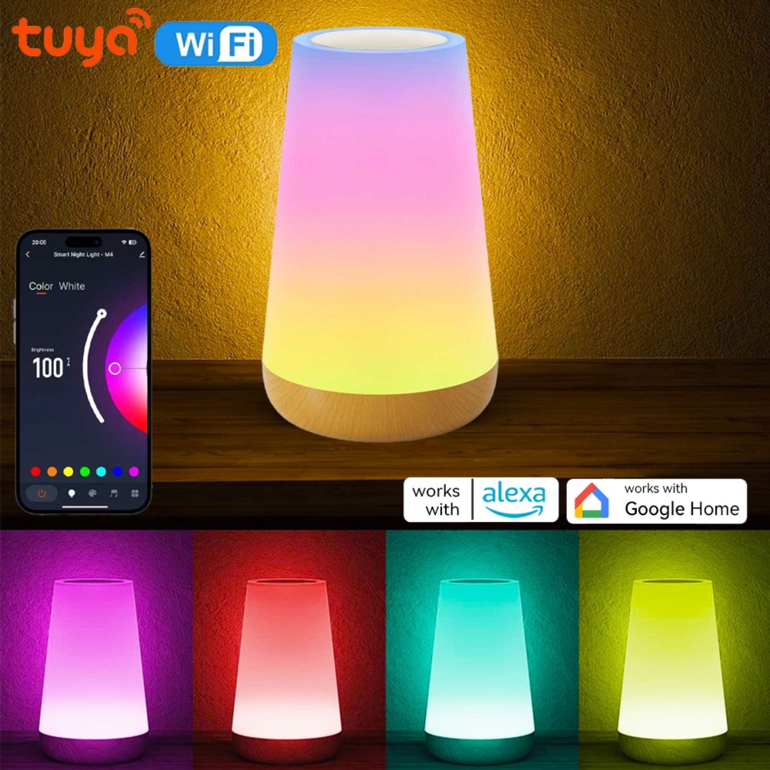 Lampe de table intelligente Wi - Rgb Desk Lamp Smart avis et prix