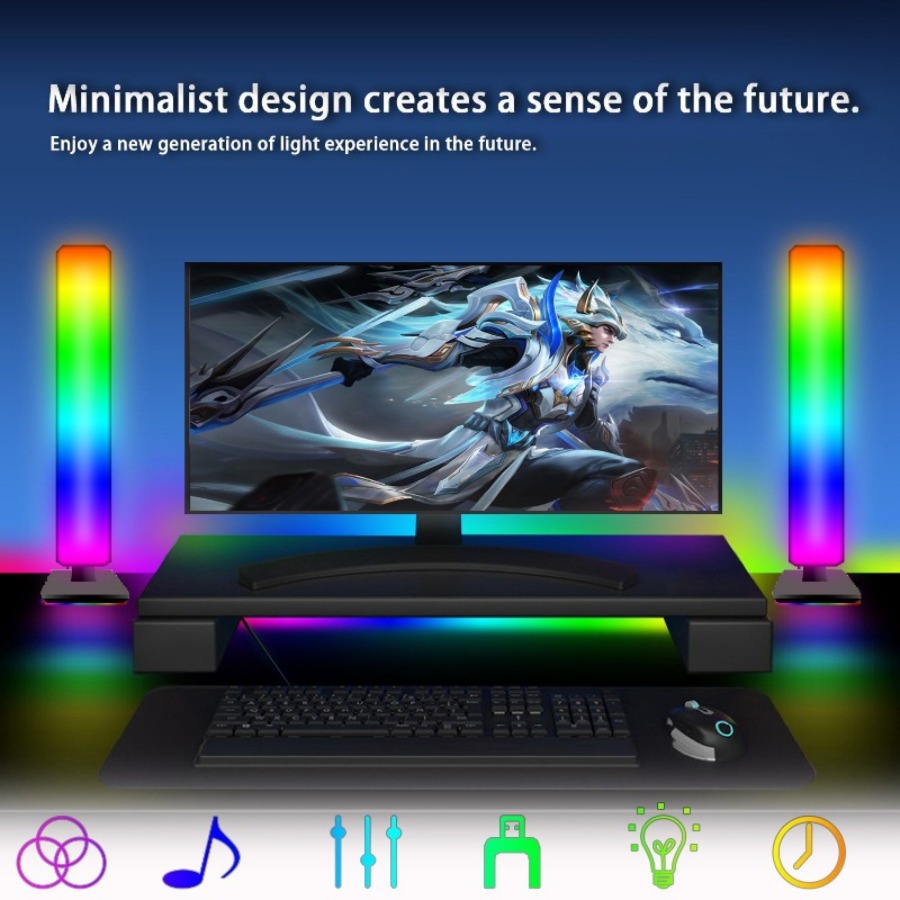 Lampe d'Ambiance Gaming RGB In - Rgb Desk Lamp Smart avis et prix